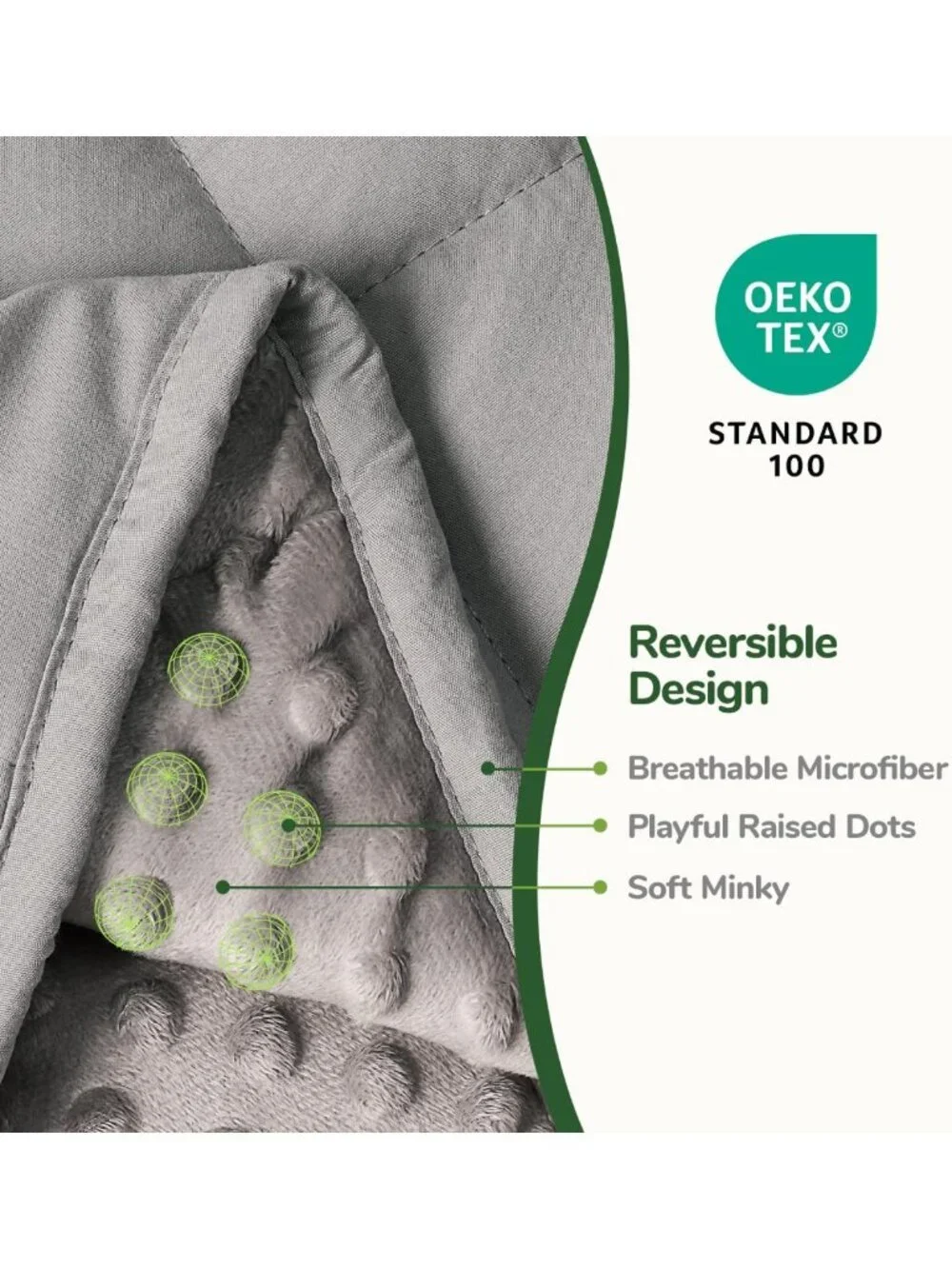 Cooling Weighted Lap Blanket 2lbs | Soft Minky, Breathable, 20x30in | Calm & Nap